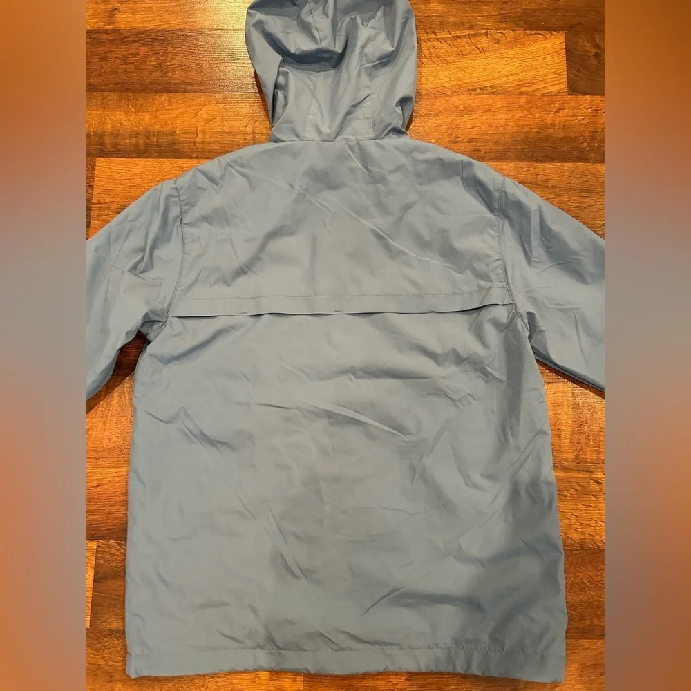 Quiksilver Men's Hooded Windbreaker Lightweight Water-Resistant Jacket Blue Sz S